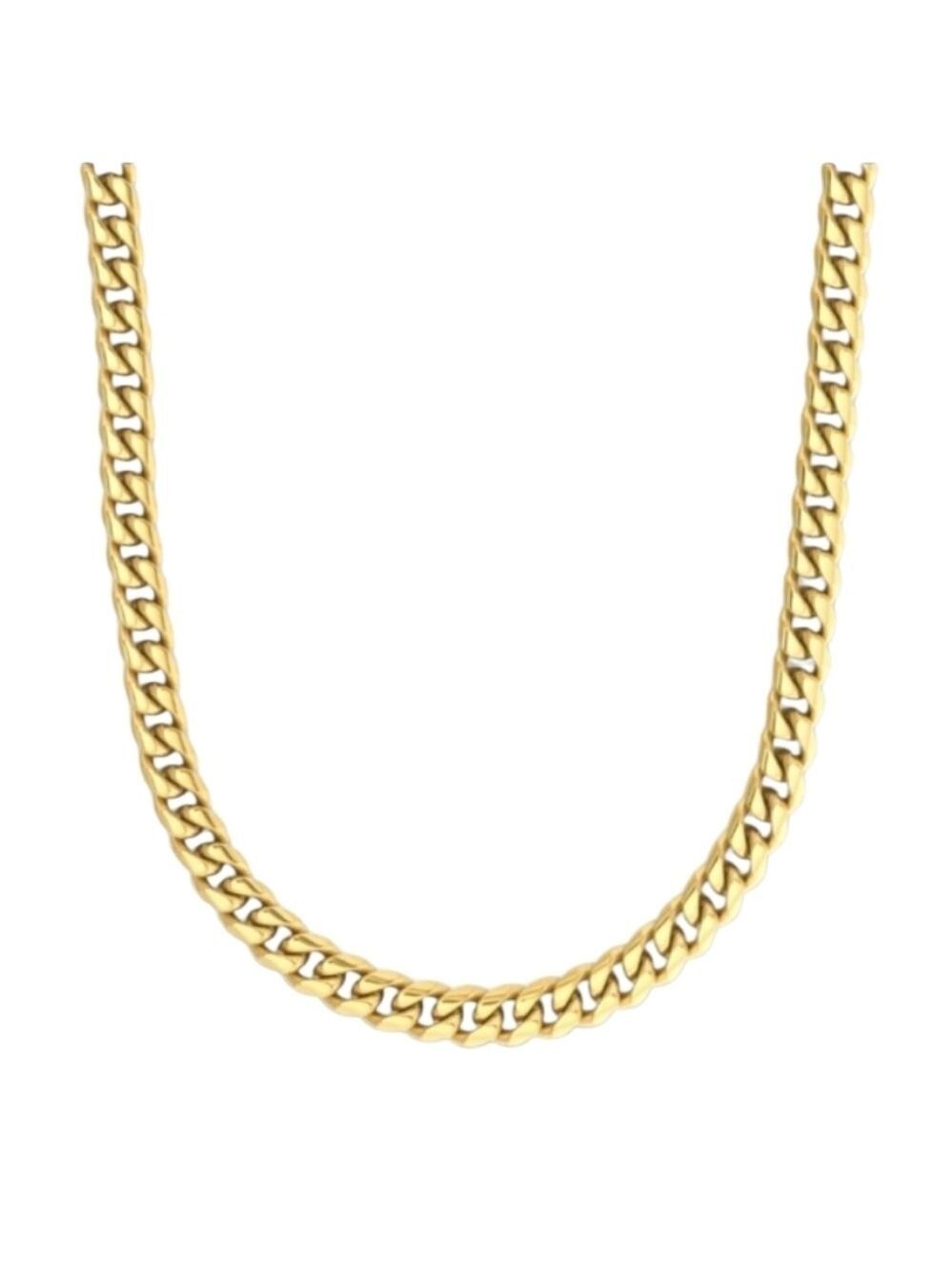 Imperium 18kt Gold Bonded 5mm Curb Chain Necklace